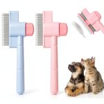 Heclia Dual Comb Pet Grooming Tool Flea Removal Self-0
