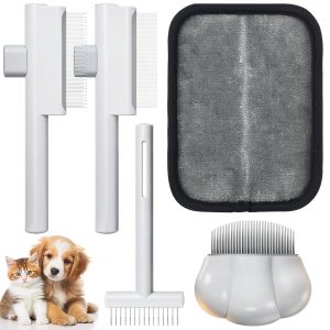 Xoermioy Cat Flea Comb Set Dual Tooth Pet Grooming Tools-0