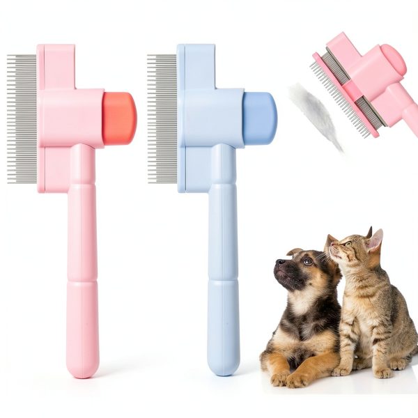 Heclia Dual Comb Pet Grooming Tool Flea Removal Self-6