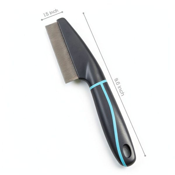 Richpet Flea Comb Stainless Steel Teeth Ergonomic Handle-6