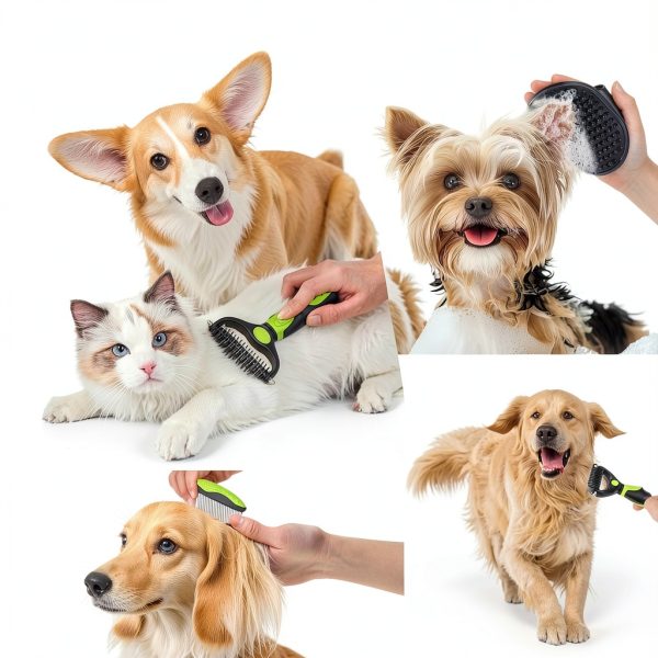 UGNEL Pet Grooming Kit Stainless Steel Deshedding Brush-5