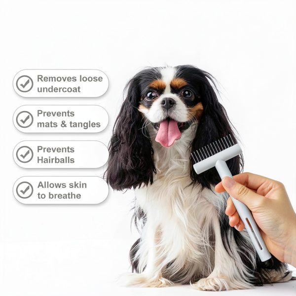Xoermioy Cat Flea Comb Set Dual Tooth Pet Grooming Tools-6