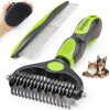 UGNEL Pet Grooming Kit Stainless Steel Deshedding Brush-0