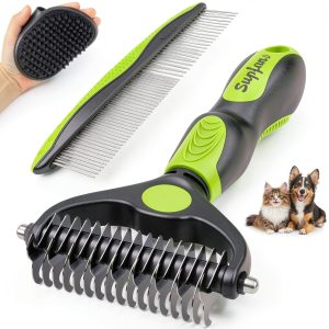 UGNEL Pet Grooming Kit Stainless Steel Deshedding Brush-0