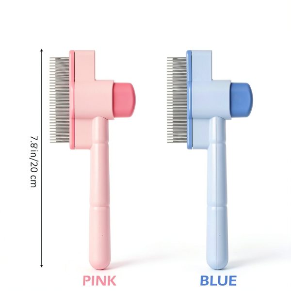 Heclia Dual Comb Pet Grooming Tool Flea Removal Self-1