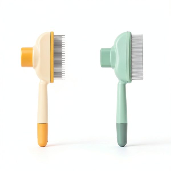 Generic Pet Grooming Brush Self Cleaning Ergonomic Cats Dogs-3