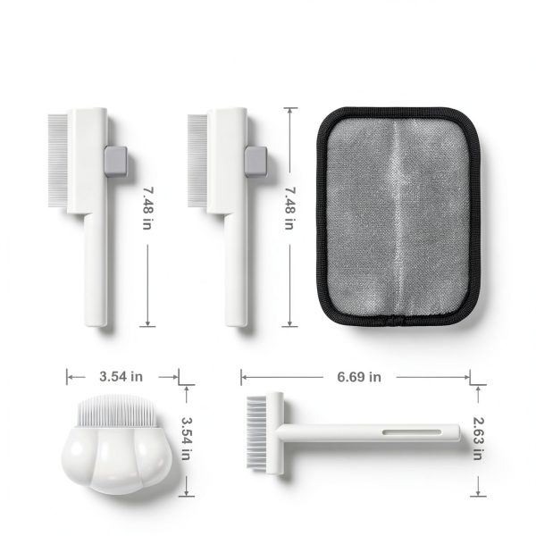 Xoermioy Cat Flea Comb Set Dual Tooth Pet Grooming Tools-1