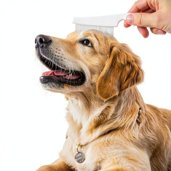 Lusofie Pet Flea Comb Fine Tooth Dual Sided Design-5