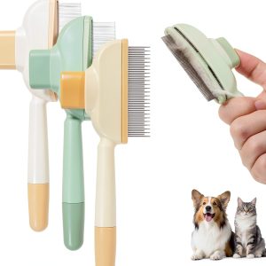 Generic Pet Grooming Brush Self Cleaning Ergonomic Cats Dogs-0