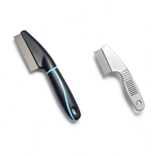 Richpet Flea Comb Stainless Steel Teeth Ergonomic Handle-4
