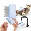 Heclia Dual Comb Pet Grooming Tool Flea Removal Self-5