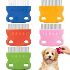 YALOJE Stainless Steel Pet Flea Comb for Cats and Dogs-0