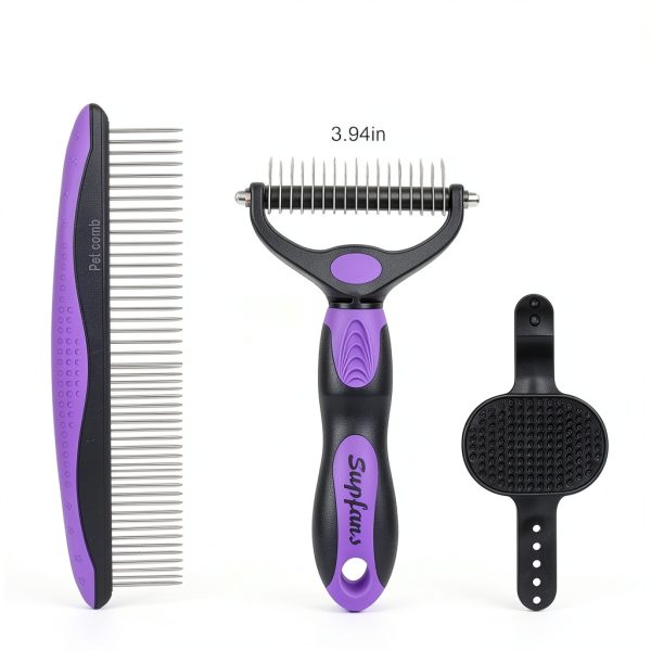 Dog Grooming Kit UGNEL 3PCS Stainless Steel Brush-6