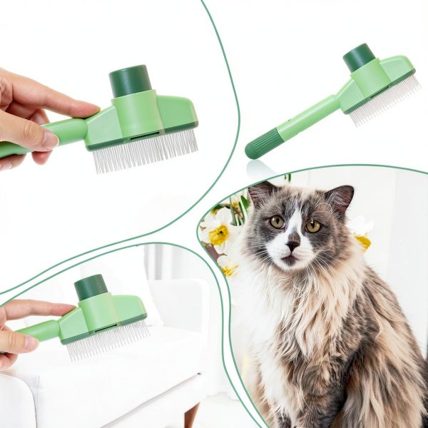 Flea Comb for Cats by BOHUIZ Long Metal Teeth-6