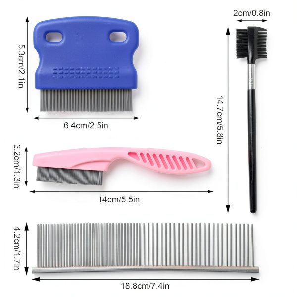 TURAOHU Cat Flea Comb Set for Cats and Dogs-1