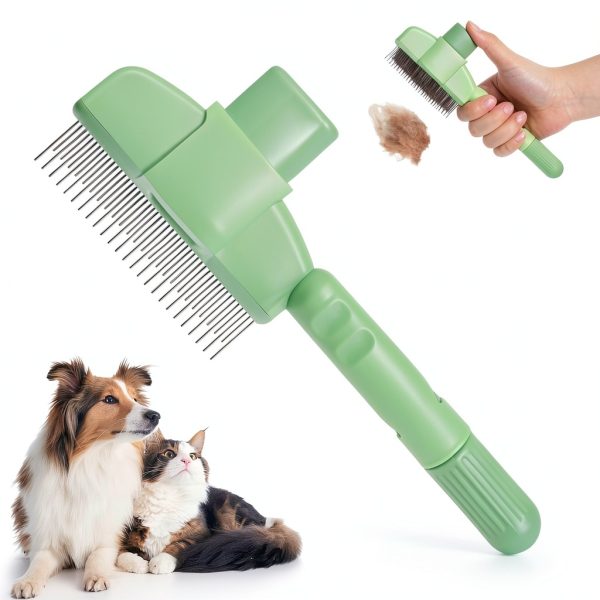 LIQWEI Flea Comb ABS Double Pin Brush for Cats-1