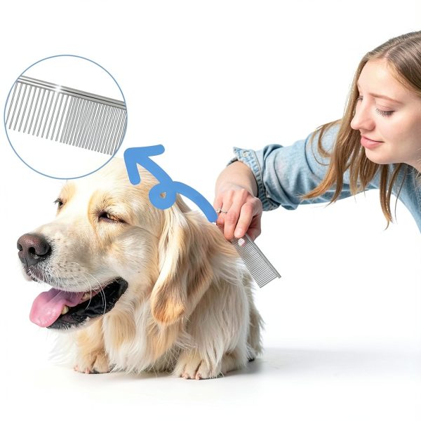 TURAOHU Cat Flea Comb Set for Cats and Dogs-3