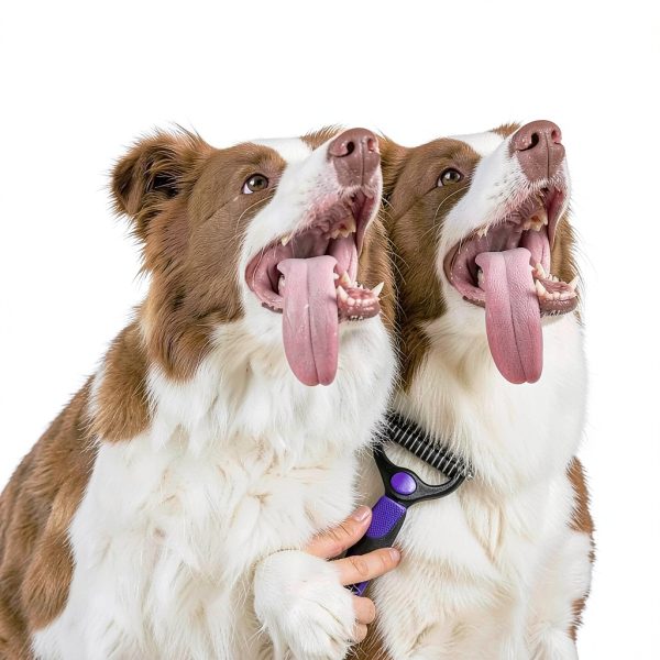 Dog Grooming Kit UGNEL 3PCS Stainless Steel Brush-4