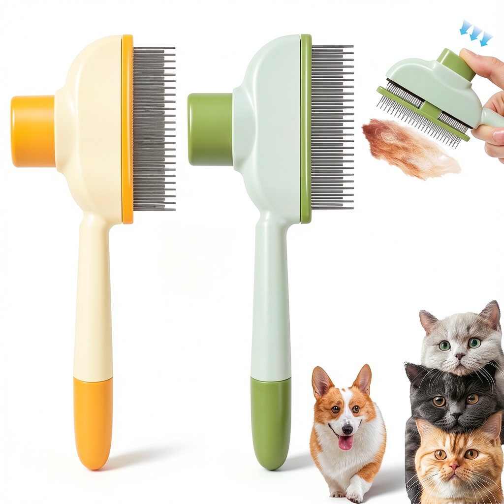 Pet owner using scrutheorix flea comb on a cat