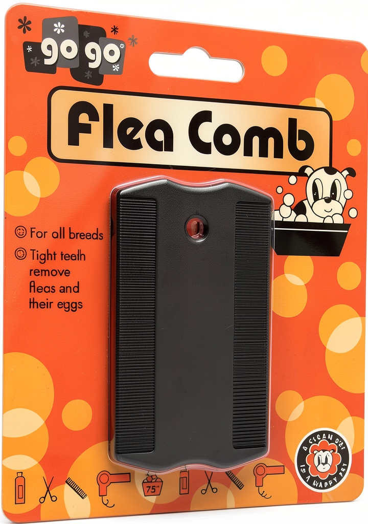 Artvark Flea Comb being used on a dog coat