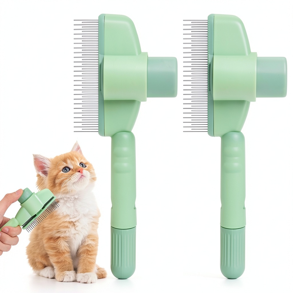 LIQWEI flea comb being used on a cat's back