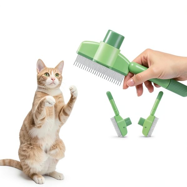 LIQWEI Flea Comb ABS Double Pin Brush for Cats-5