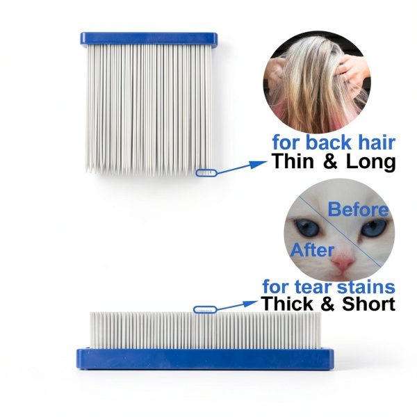 Dog Comb MoHern Stainless Steel Pet Grooming Tool-2