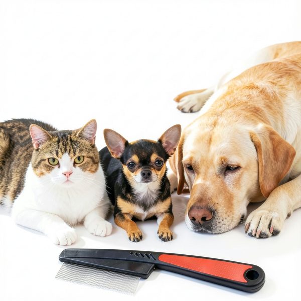 WetBamboo Flea Comb Metal Fine Tooth for Cats Dogs-4