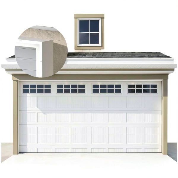 Garage Door Seal Top and Sides, 40 FT Garage Door Weather Stripping Side Seal, Universal Weatherproofing TPE Trim Seals Weather Strip White-2